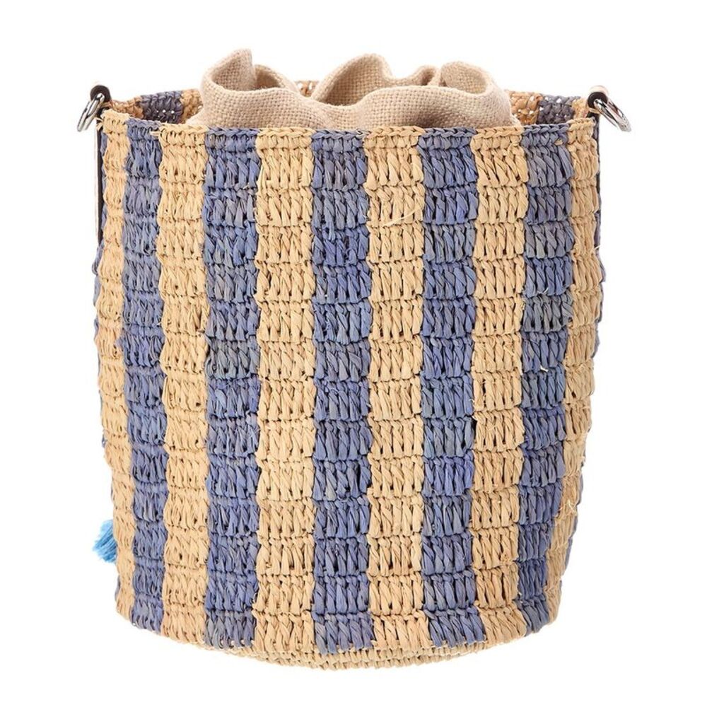 Valentino Vlogo Signature Small Raffia Bucket Bag, Beige - Picture 2 of 4